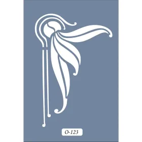 O123 10x15 O Serisi Çiçek Stencil