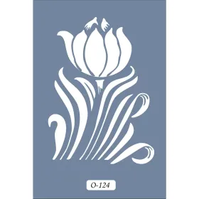 O124 10x15 O Serisi Lale Stencil