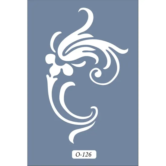 O126 10x15 O Serisi Dekoratif Stencil