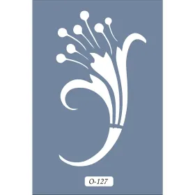 O127 10x15 O Serisi Floral Stencil