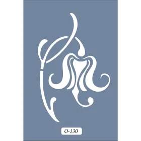 O130 10x15 O Serisi Çiçek Stencil