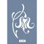 O130 10x15 O Serisi Çiçek Stencil