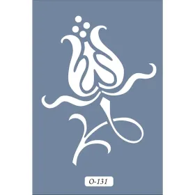 O131 10x15 O Serisi Çiçek Stencil
