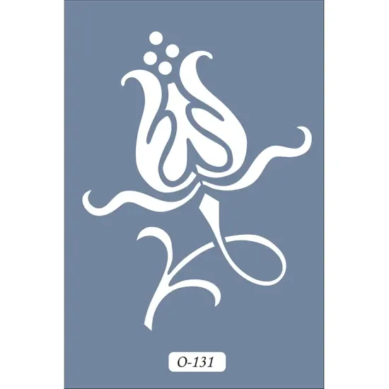 O131 10x15 O Serisi Çiçek Stencil