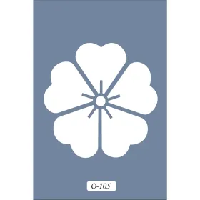 O105 10x15 O Serisi Çiçek Stencil