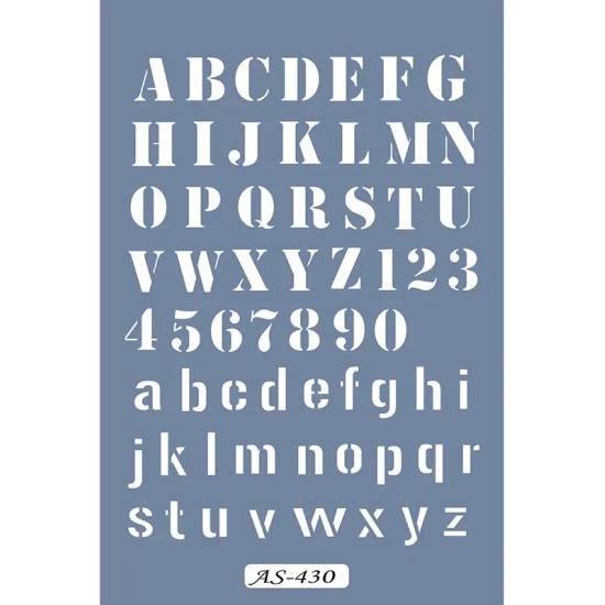 AS430 Alfabe Yazı Model A4 Stencil