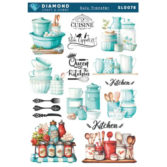 Diamond Sulu Transfer Kağıdı  SL0078 25x35cm