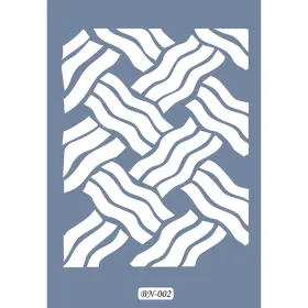 Kıvrımlı çizgi Model BN02 25x35 BN Serisi Stencil