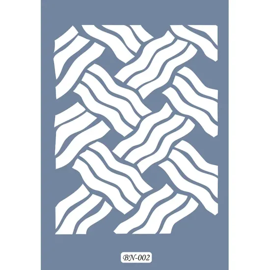 Kıvrımlı çizgi Model BN02 25x35 BN Serisi Stencil
