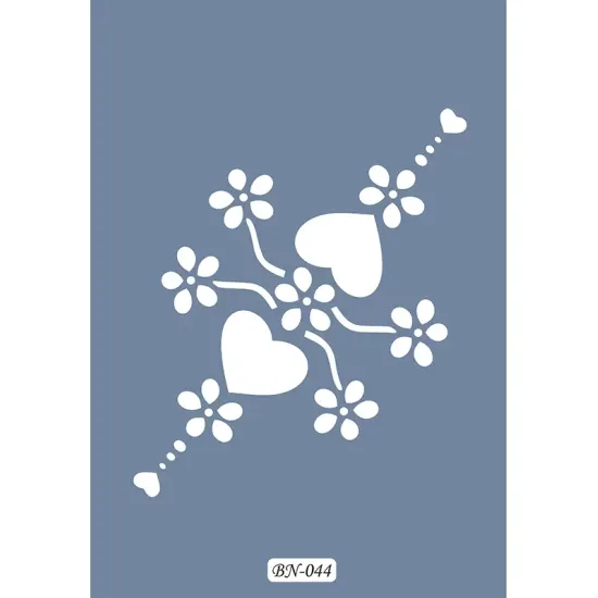 Kalp Model BN44 25x35 BN Serisi Stencil