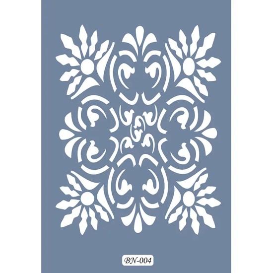 Çiçek Desen Model BN04 25x35 BN Serisi Stencil