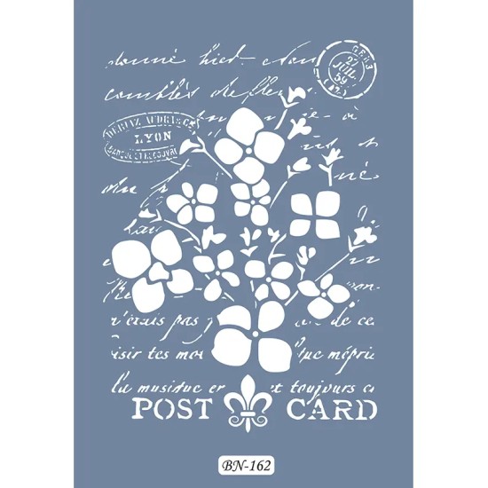 Çiçekli Yazı Model BN162 25x35 BN Serisi Stencil