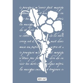 Çiçek ve Yazı Model BN167 25x35 BN Serisi Stencil