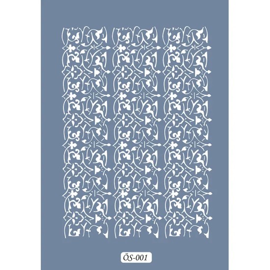 Özel01 25x35 Kalp Desen Stencil