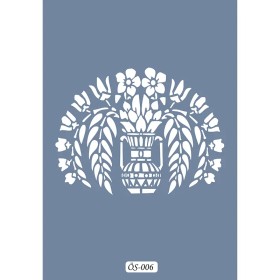 Özel06 25x35 Damask Desen Stencil