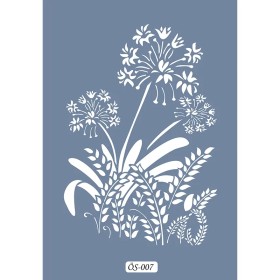 Özel07 25x35 Çiçek Desen Stencil