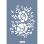 Özel08 25x35 Çiçek Desen Stencil