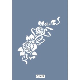 Özel10 25x35 Çiçek Desen Stencil