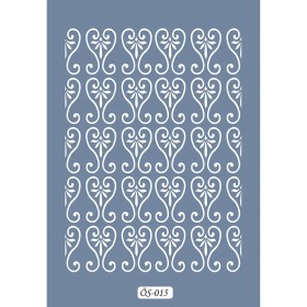 Özel15 25x35 Damask Desen Stencil