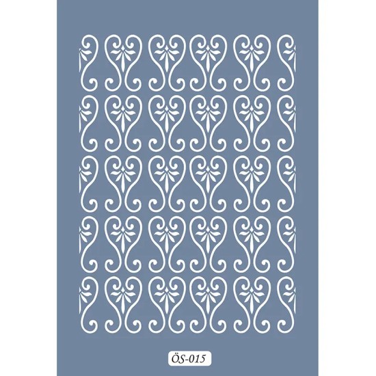 Özel15 25x35 Damask Desen Stencil