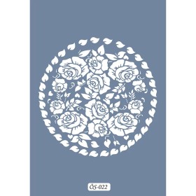 Özel22 25x35 Yuvarlak Desen Stencil