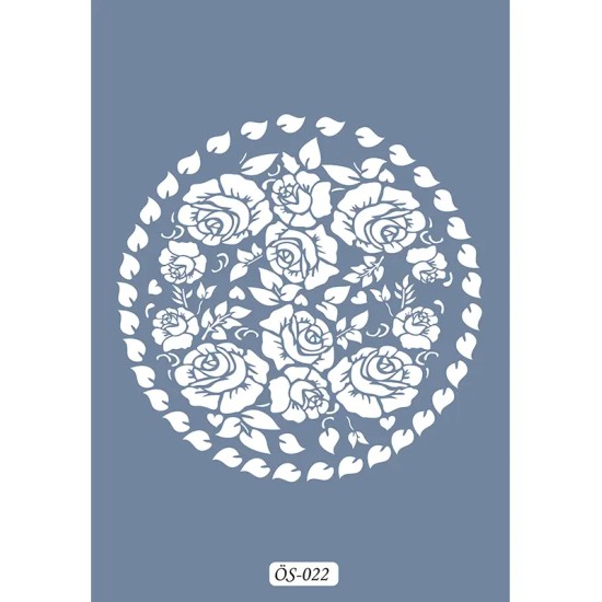 Özel22 25x35 Yuvarlak Desen Stencil