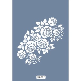 Özel25 25x35 Çiçek Desen Stencil