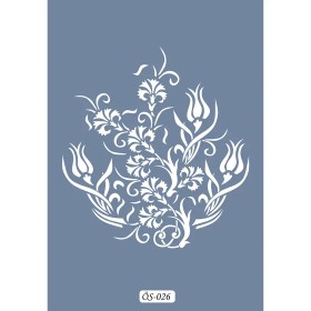 Özel26 25x35 Lale Desen Stencil