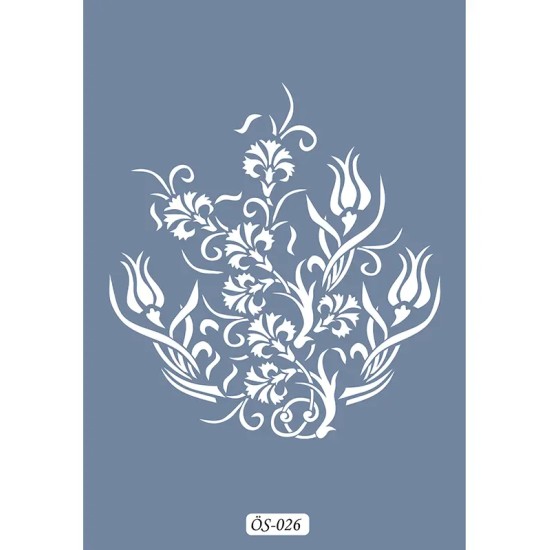 Özel26 25x35 Lale Desen Stencil
