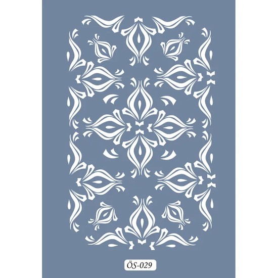 Özel29 25x35 Damask Desen Stencil