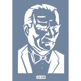 Özel36 25x35 Atatürk Desen Stencil
