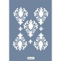 Özel37 25x35 Damask Desen Stencil