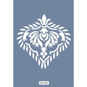 Özel40 25x35 Damask Desen Stencil