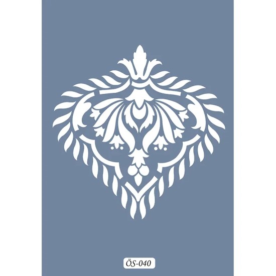 Özel40 25x35 Damask Desen Stencil