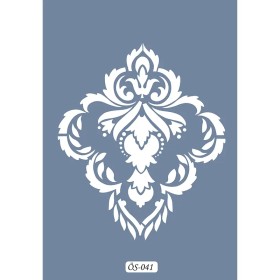 Özel41 25x35 Damask Desen Stencil