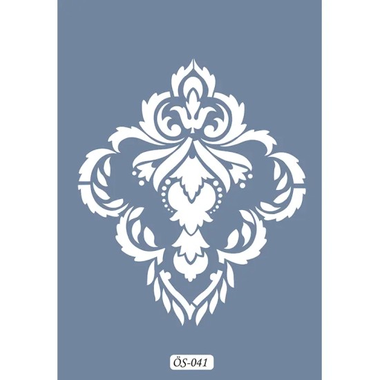 Özel41 25x35 Damask Desen Stencil