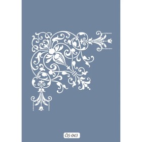 Özel43 25x35 Köşe Desen Stencil