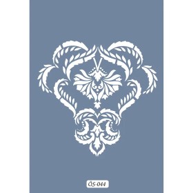 Özel44 25x35 Damask Desen Stencil