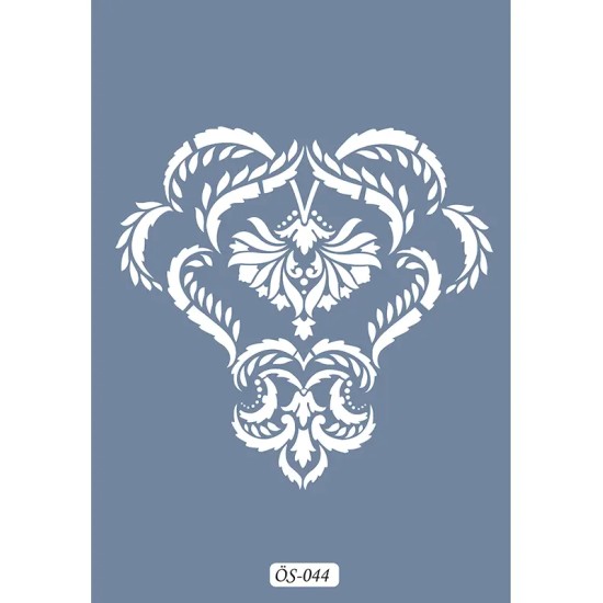 Özel44 25x35 Damask Desen Stencil