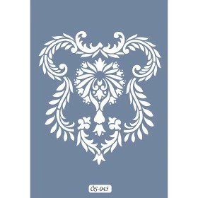 Özel45 25x35 Damask Desen Stencil