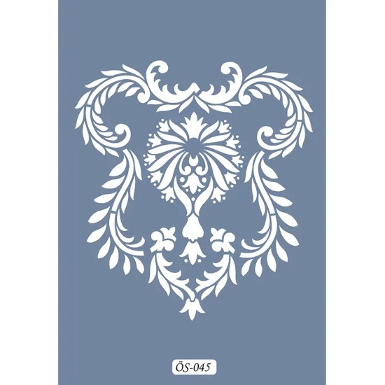Özel45 25x35 Damask Desen Stencil