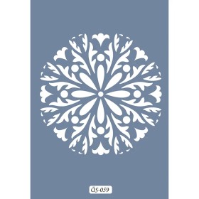 Özel59 25x35 Yuvarlak Desen Stencil
