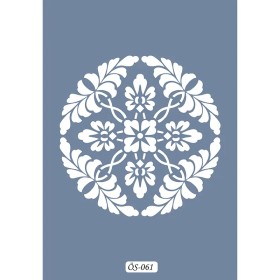 Özel61 25x35 Yuvarlak Desen Stencil