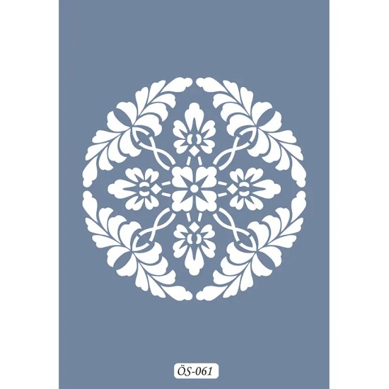 Özel61 25x35 Yuvarlak Desen Stencil