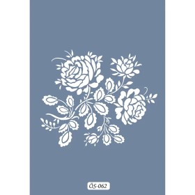 Özel62 25x35 Çiçek Desen Stencil