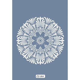 Özel64 25x35 Yuvarlak Desen Stencil