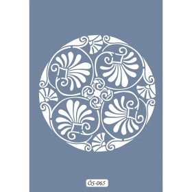 Özel65 25x35 Yuvarlak Desen Stencil