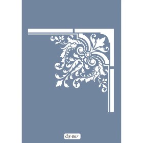 Özel67 25x35 Köşe Desen Stencil