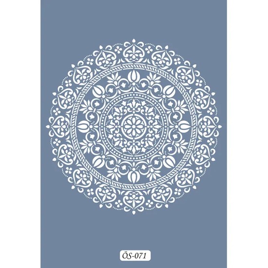 Özel71 25x35cm Stencil Mandala Desen