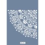 Özel72 25x35cm Yarım Damask Desen Stencil
